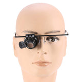 Eye Glasses Magnifier, 20X Magnification Single Eyeglass Magnifying Tool, LED Light Magnifier for Jeweler Watch Repair, Stamps, Coins and Notes