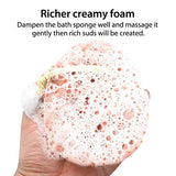 BAIMEI Bath Sponge, Sponge Loofah Body Scrubber, Shower Pouf Cleaning Loofahs