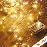 Battery Fairy Lights, 33 Ft Battery Powered String Light, 100 LED Warm White Fairy Light