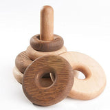 Wooden Stacking Toy - Ring Stacker Wooden Toy - Natural Wood Toy