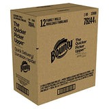 Bounty Quick-Size Paper Towels, White, 12 Family Rolls = 30 Regular Rolls