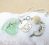 Mermaid Rearview Mirror Charm - Sea Glass Car - Car Diffuser Diffuser