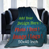 Custom Blanket Personalized Blanket from Photo Text, Custom Blankets with Photos