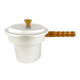 Wax Necessities Aluminium Wax Pot With Wooden Handle 16 Ounces