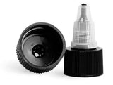 2 Ounce Cosmo Round Bottles, PET Plastic Empty Refillable BPA-Free, with Black/Natural Twist Top Caps (Pack of 12) (White)