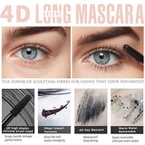 4D Fiber Lash Mascara Cream Extension (2 Pack) - Thicken & Lengthen, Long-Lasting Waterproof Voluminous Eyelashes, Smudge-proof, Natural & Non-Toxic