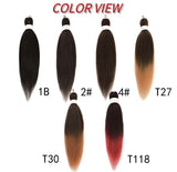 8 Packs Pre Stretched Braiding Hair Ombre Professional Prestretched Synthetic Braiding Hair For Women Hot Water Setting (30Inch, 4#)