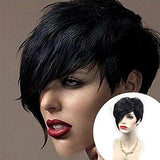 FCHW Black Short Hair Wigs For Black Women Synthetic Short women's Wigs With Bang Wig African American Women Wigs (FCHW-NZ-14489)