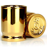 The Original 50 Cal Shot Glass, Set of 2 Shot Glasses Shaped like 50 Caliber Bullet