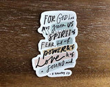 Christian stickers about faith, Jesus, scripture, prayer