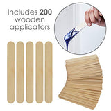 Houseables Non-Woven Wax Roll, Epilating Strips, w/Disposable Wooden Applicators, 3” x 100 yard, Hair Removal Strip, Tear-Resistant Cotton, for Soft Wax, Face, Body, Professional Esthetician Supplies