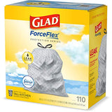 Glad Protection Series ForceFlex Tall Kitchen Drawstring Trash Bags – 13 Gallon