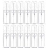 1.7Oz Foam Bottle with White Pump (12PCS).Empty Travel Foaming Dispensers for Soap,Shampoo (50ml,Transparent)