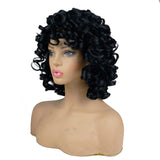 Short Curly Synthetic Hair Wigs for Black Women Andromeda Afro Loose Kinky Curly Heat Resistant Fiber Hair Wig for African American Black Women (Big Curly)