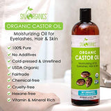 Castor Oil USDA Organic Cold-Pressed (16oz) 100% Pure Hexane-Free Castor Oil