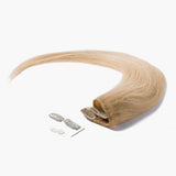 Clip in 100% Remy Human Hair Extensions #24 Natural Blonde 8"-24" Grade 7A Quality Full Head 8pcs 18clips Short Soft Silky Straight for Women Fashion 10" / 10 inch 70g