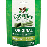 Greenies Original Dental Dog Treats, Teenie Size for Dogs 5-15 Lbs, 3 Oz Pouch