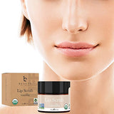 Organic Lip Scrub - Vanilla Sugar Scrub, Lip Scrubs Exfoliator & Moisturizer, Lip Care