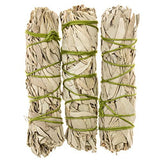 Premium California White Sage 4 Inch Smudge Sticks - 3 Pack. Use for Home Cleansing