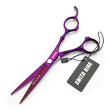 6.0 Inches Hair Cutting Scissors Set with Combs Lether Scissors Case,Hair cutting shears Hair Thinning shears For Personal and Professional (Voilet)
