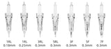 10 PCS M PMU Permanent Make Up Needle With Membrane for Cordless Tattoo Machine - Ombre Powder Brows Microblading Shading Eyeliner Lip Tattoo Permanent Make Up (5FP With Membrane)