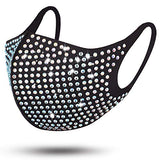 FOOFUM Sequin Face Mask for Women- Rhinestone Face Mask Carnival Party Mask