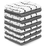 Zeppoli Kitchen Towels, 12 Pack - 100% Soft Cotton - 15 x 25 Inches - Dobby Weave