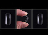 240PCS Nail Tips Acrylic Clear Nails,False Nails Coffin Nails Ballerina French Nail Tips Full Cover Artificial Fake Nail with box for Nail Salons or Home DIY Nail Art