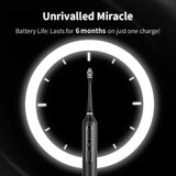 usmile U3 Electric-Toothbrush for Adults, Patented Sonic Tech, Rechargeable Last for 6 Months on 1 Charge, Pressure Sensor Automatic Timer, 2 Replacement Brush Heads, Ultra Whitening 12 Modes, Quiter