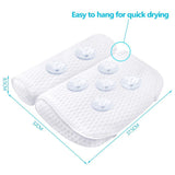 AmazeFan Bath Pillow, Bathtub Spa Pillow with 4D Air Mesh Technology and 7 Suction Cups, Helps Support Head, Back, Shoulder and Neck, Fits All Bathtub, Hot Tub and Home Spa