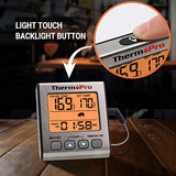 ThermoPro TP-16S Digital Meat Thermometer Smoker Candy Food BBQ Cooking Thermometer for Grilling Oven Deep Fry with Smart Kitchen Timer Mode and Backlight