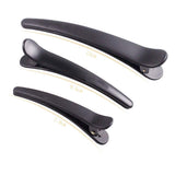 12PCS Matte Black Plastic Metal Alligator Hair Clips Professional Hairdressing Salon Hair Barrettes Duck Bill Teeth Non Slip Clips for Hair Styling and Sectioning (Length - 4.7in)