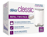 Dekor Classic Diaper Pail Refills | 2 Count | Most Economical Refill System | Quick & Easy