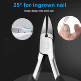 Nail Clippers, Toenail Clippers Tool for Thick/Ingrown Toenails, Precision Nail Heavy Duty Natural Manicure, Surgical Grade Stainless Steel Sharp Pliers Pedicure Toenails Clipper