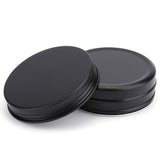 Foraineam 2 oz Round Lip Balm Tin Cans Cosmetic Sample Containers with Screw Lid - Aluminum Empty Tins for Salve, Powder, Spice, or Candies, Pack of 24