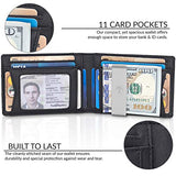 TRAVANDO Mens Slim Wallet with Money Clip AUSTIN RFID Blocking Bifold Credit Card