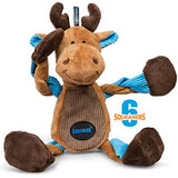 EASTBLUE Reindeer Dog Squeaky Toys: Cute Plush Stuffed Puppy Chew Toy