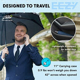 Windproof Travel Umbrella - Compact, Double Vented Folding Umbrella w/Automatic