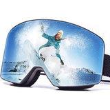 Ski Snow Goggles Over Glasses for Men Women with OTG&Anti Fog Lens