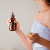 2Oz Glass Spray Bottles 30 Pack, Hoa Kinh Small Amber Mist Spray Bottles, 2 Ounce Empty Refillable Containers