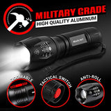 GearLight LED Tactical Flashlight S1000 [2 Pack] - High Lumen, Zoomable, 5 Modes