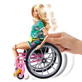 Barbie Fashionistas Doll #165, with Wheelchair & Long Blonde Hair Wearing Tropical