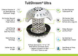 TubShroom Ultra Revolutionary Bath Tub Drain Protector Hair Catcher/Strainer/Snare