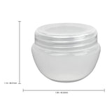 Beauticom 10G/10ML Frosted Container Jars with Inner Liner for Scrubs, Oils, Salves, Creams, Lotions, Makeup Cosmetics, Nail Accessories, Beauty Aids - BPA Free (24 Pieces, White)