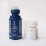SWAY - Underarm Detox Deodorant for Sensitive Skin Kit : Roll On Deodorant + Baking Soda Free Dusting Powder | All Natural, Vegan, Balance pH | Aluminum Free, Long-Lasting (Timber)