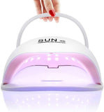 UV LED Nail Lamp, 72W Fast Dry Gel Light Nail Dryer, Professional Nail Art Tools for Fingernail and Toenail, with 4 Timer/Sensor/Handle, Polish Curing Lamp for Gel Nail (36 Beads)