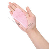 Feng Shui Pink Rose Quartz Gua Sha Board-Therapeutic Relief and Skin Renewal -Premium All Natural Handmade Healing Stone W3462