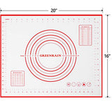 Silicone Pastry Mat Non Stick Extra Thick Baking Mat with Measurement Fondant Mat