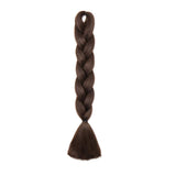 24 Inch Jumbo Braids Hair Extensions High Temperature Synthetic Hair African Rainbow Box Braiding Hair for Senegal Twist 100g/pack Medium Brown 3 Packs