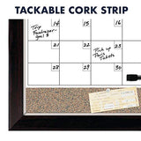 Quartet Combination Magnetic Whiteboard Calendar & Corkboard, 17" x 23" Combo